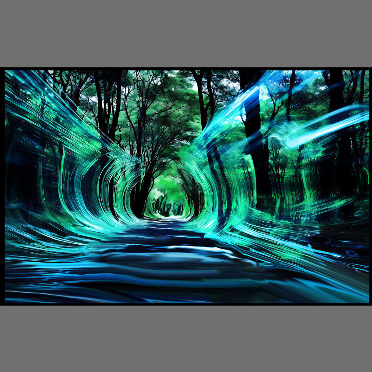 Liquid Forest on Fabric