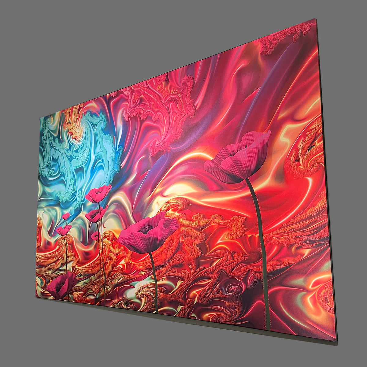 Poppy Symphony on Fabric