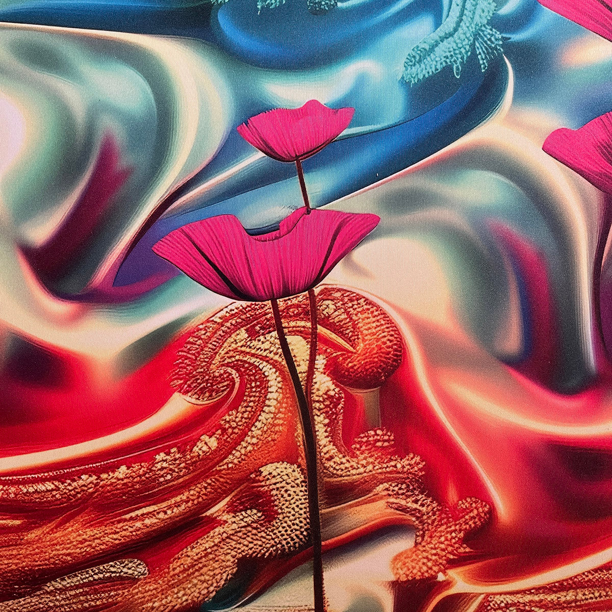 Poppy Symphony on Fabric