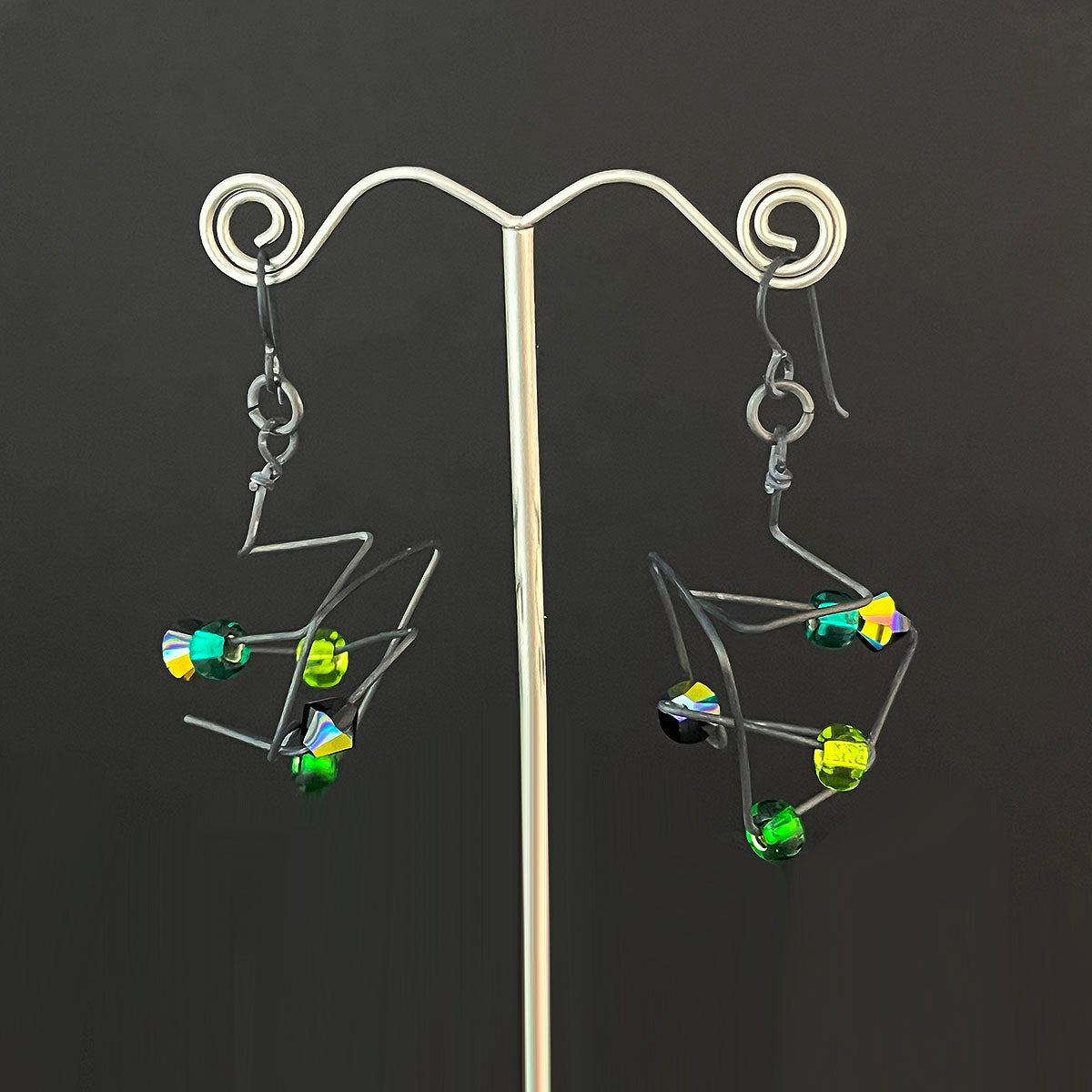 Scribble Earrings w/ Crystal