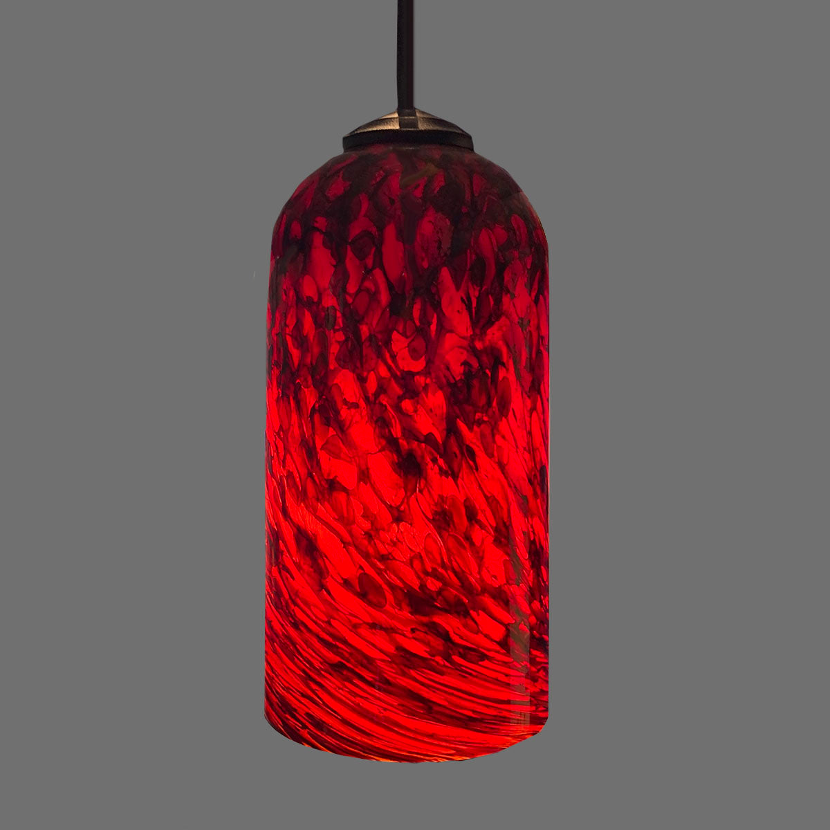 Pendant Cylinder in Red Stone