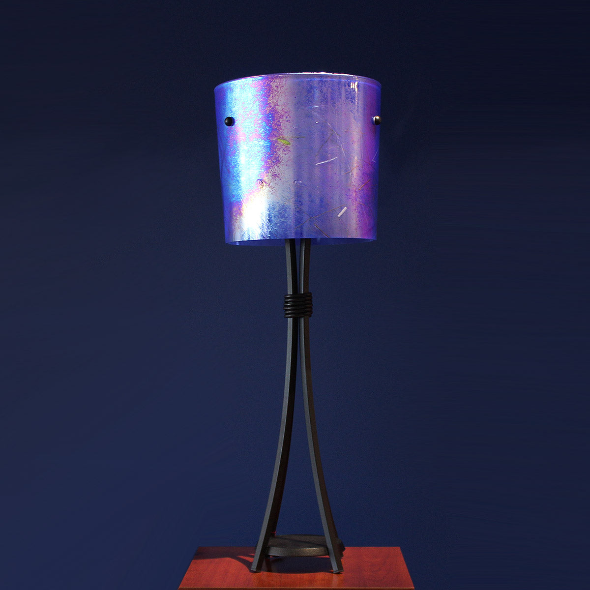 Eiffel Lamp in Blue Miro