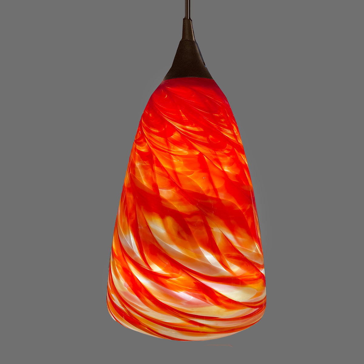 Handblown Glass on sale Cone in orange