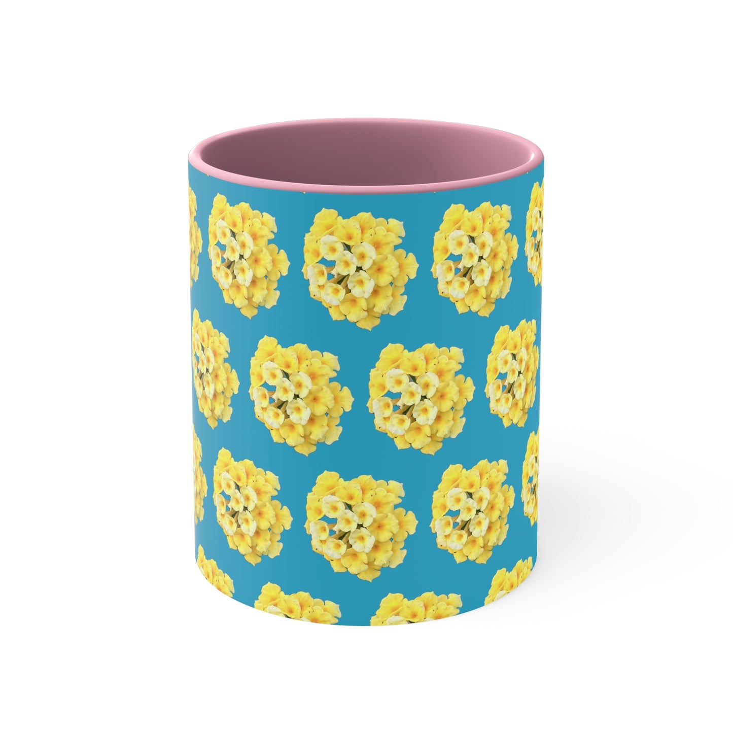 Yellow Lantana on Turquoise