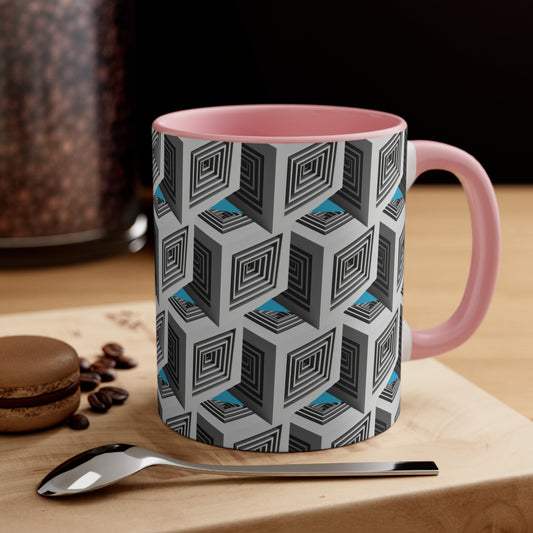 Geometric Cubes with Turquoise