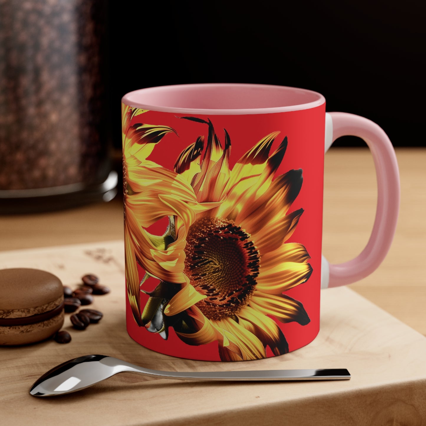 Sunflowers on Red