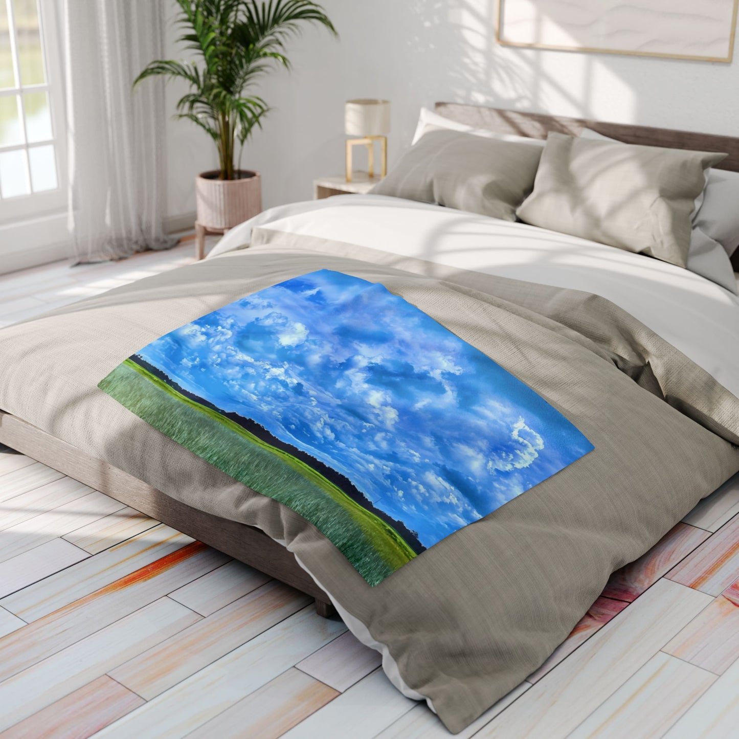 Marsh Cloudscape Fleece Blanket