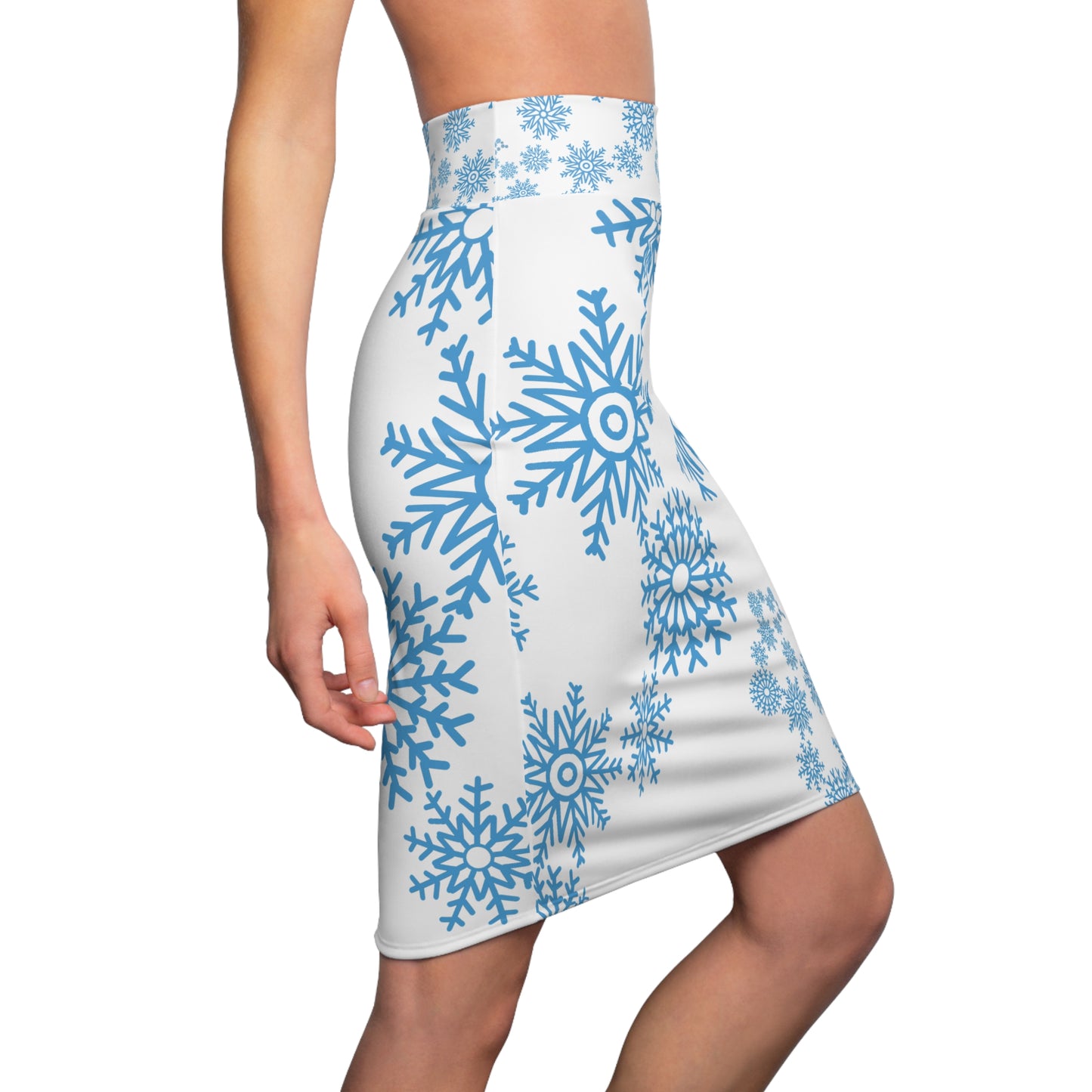 Let it Snow on White Pencil Skirt