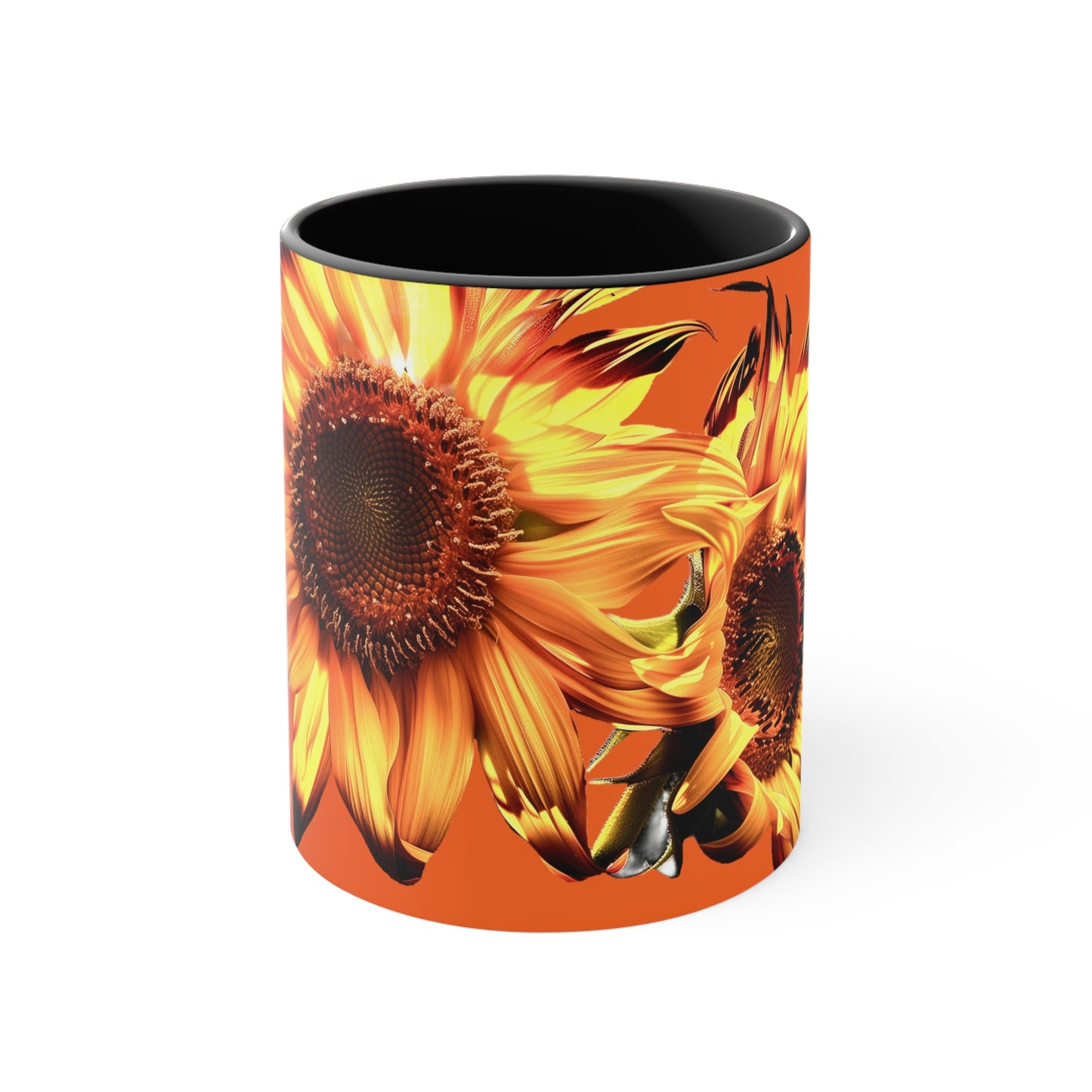 Sunflowers on Orange