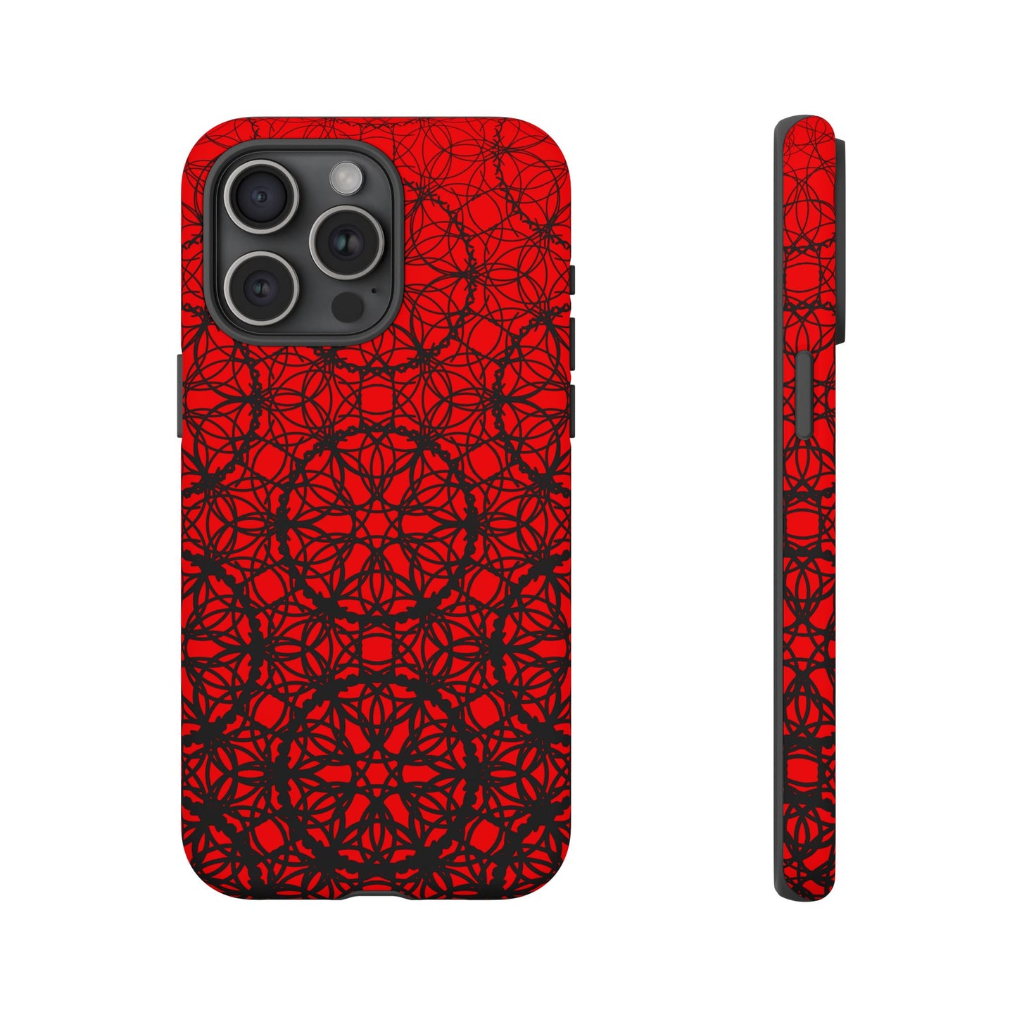 Vibrant Scarlet Fade Pattern - IPhone