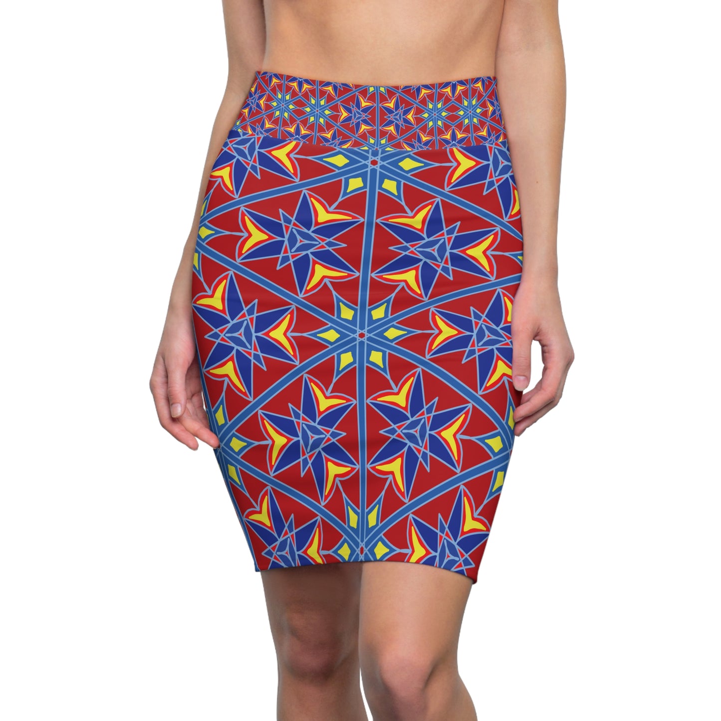 Kaleidoscope Sunrise Pencil Skirt