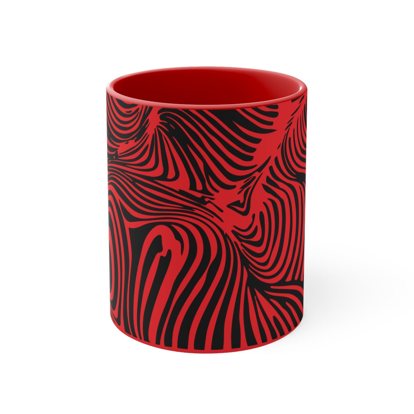 Zebra Swirl on Red