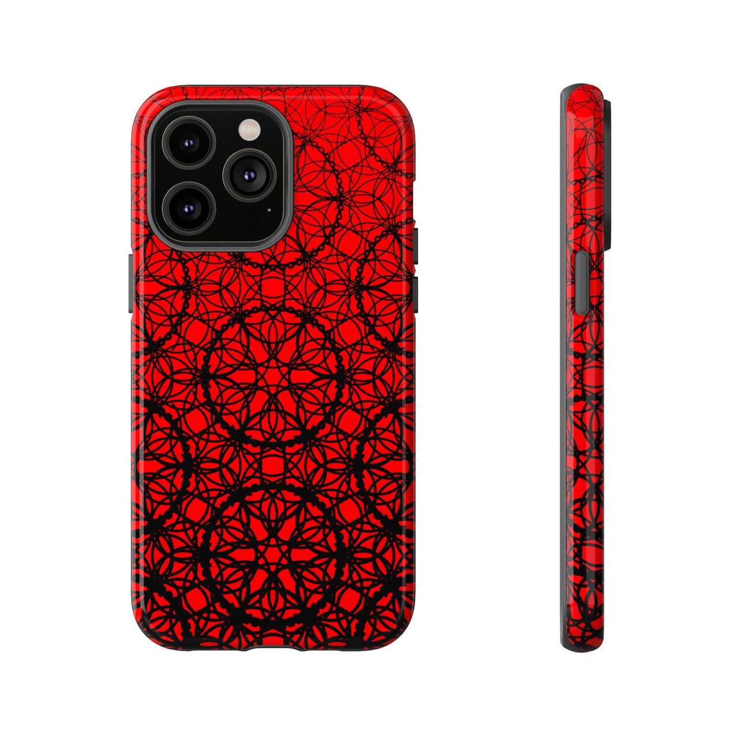 Vibrant Scarlet Fade Pattern - IPhone