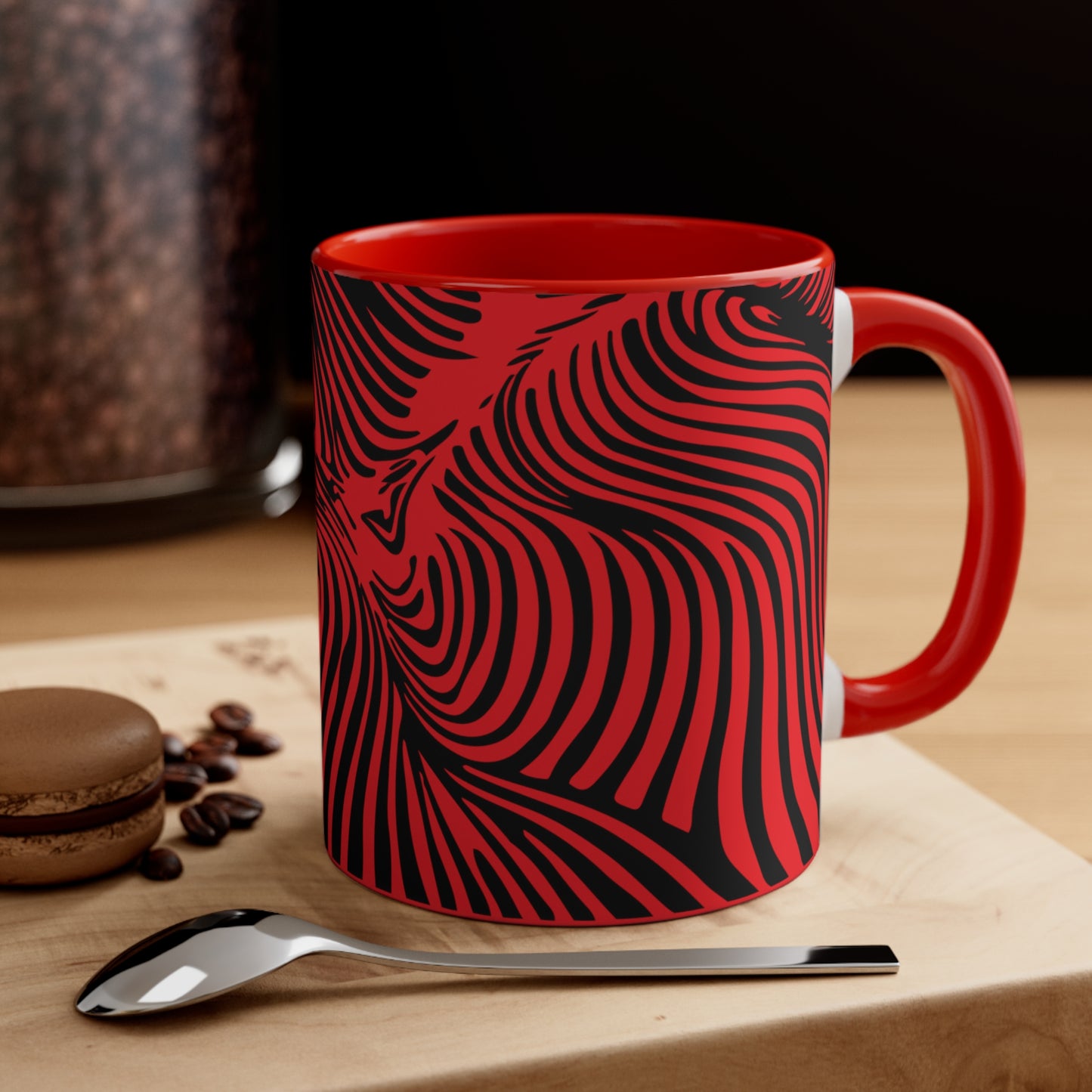 Zebra Swirl on Red