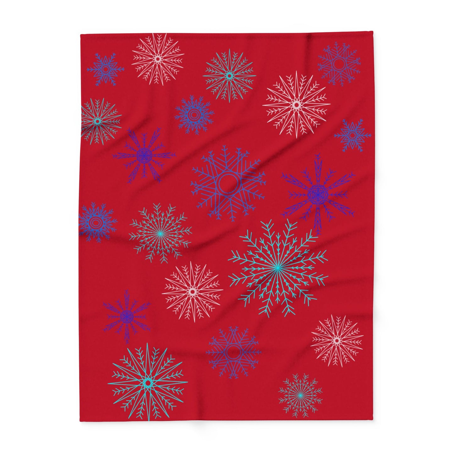 Let it Snow on Red Fleece Blanket