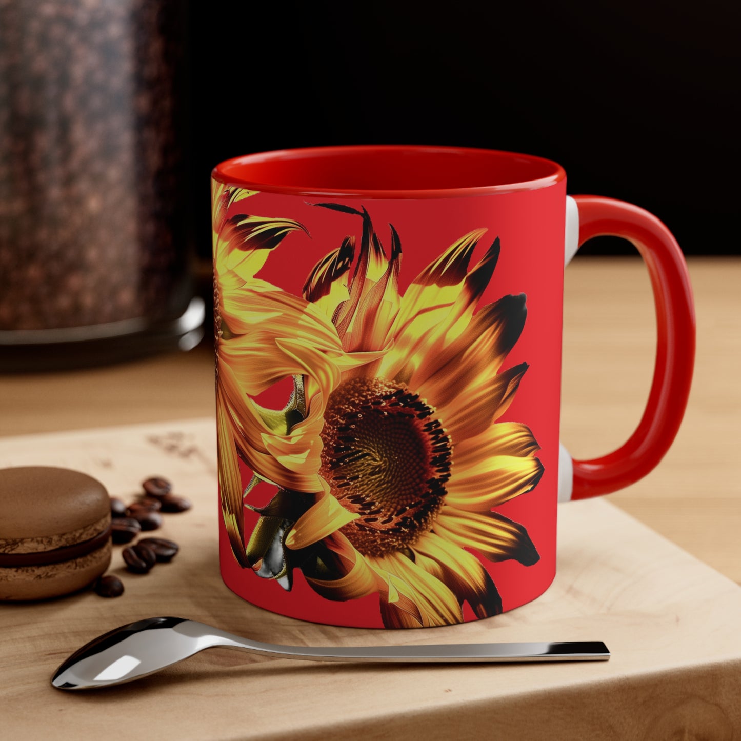 Sunflowers on Red