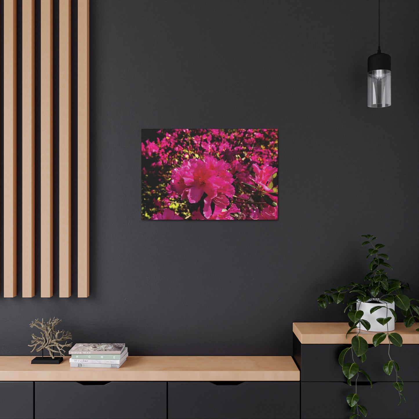 Pink Azaleas on Canvas