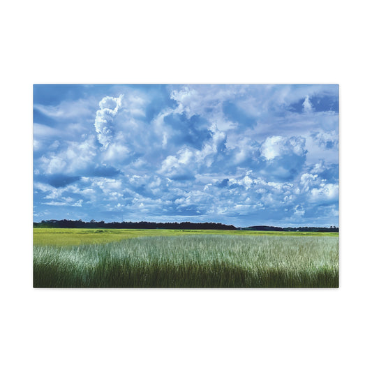 Marsh Cloudscape on Canvas