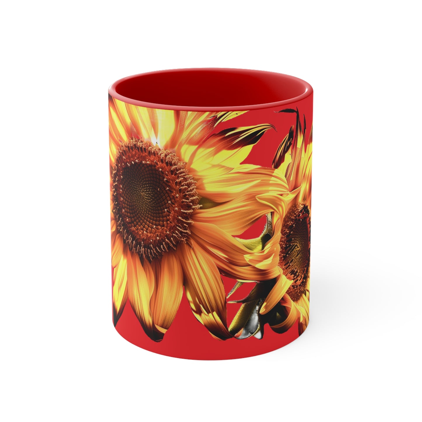 Sunflowers on Red