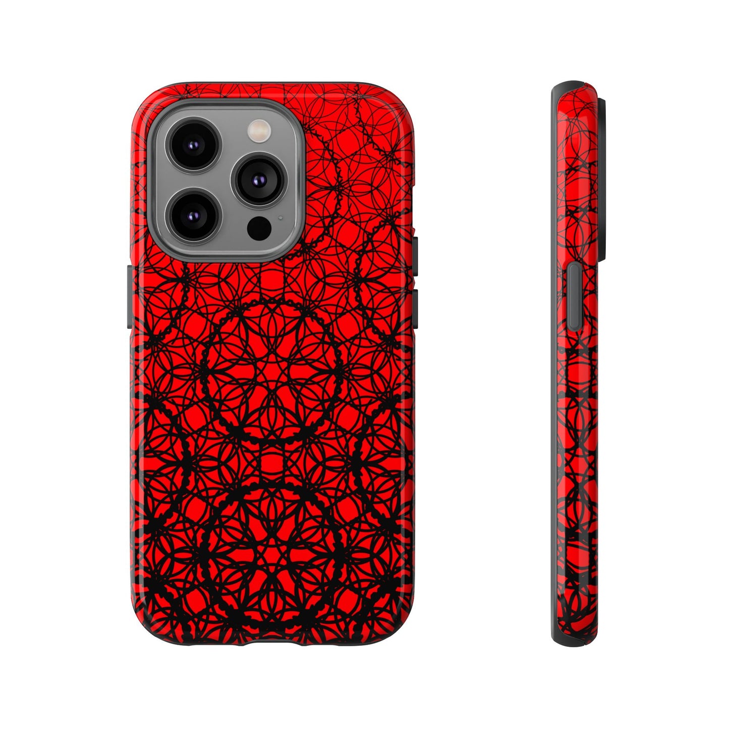 Vibrant Scarlet Fade Pattern - IPhone