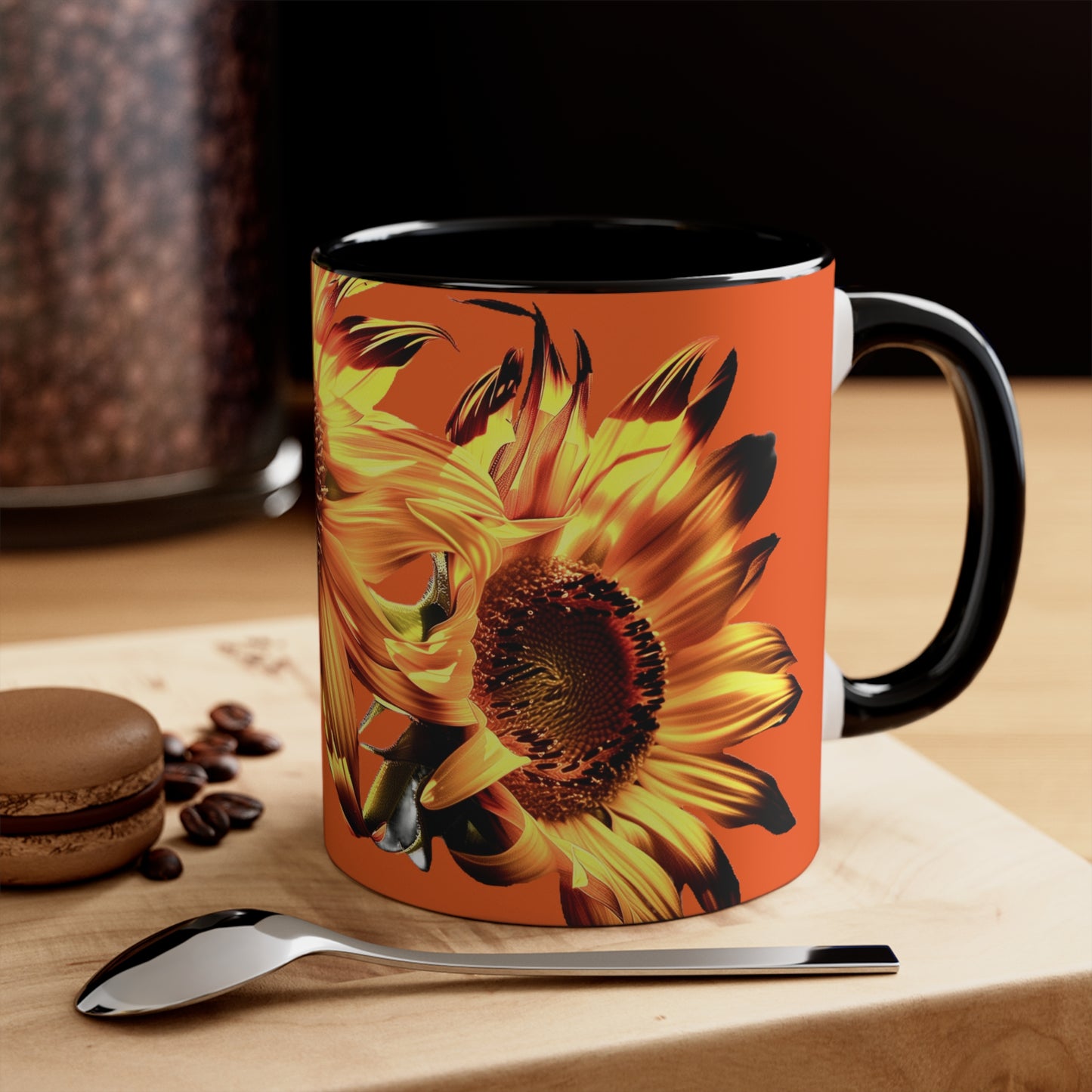 Sunflowers on Orange