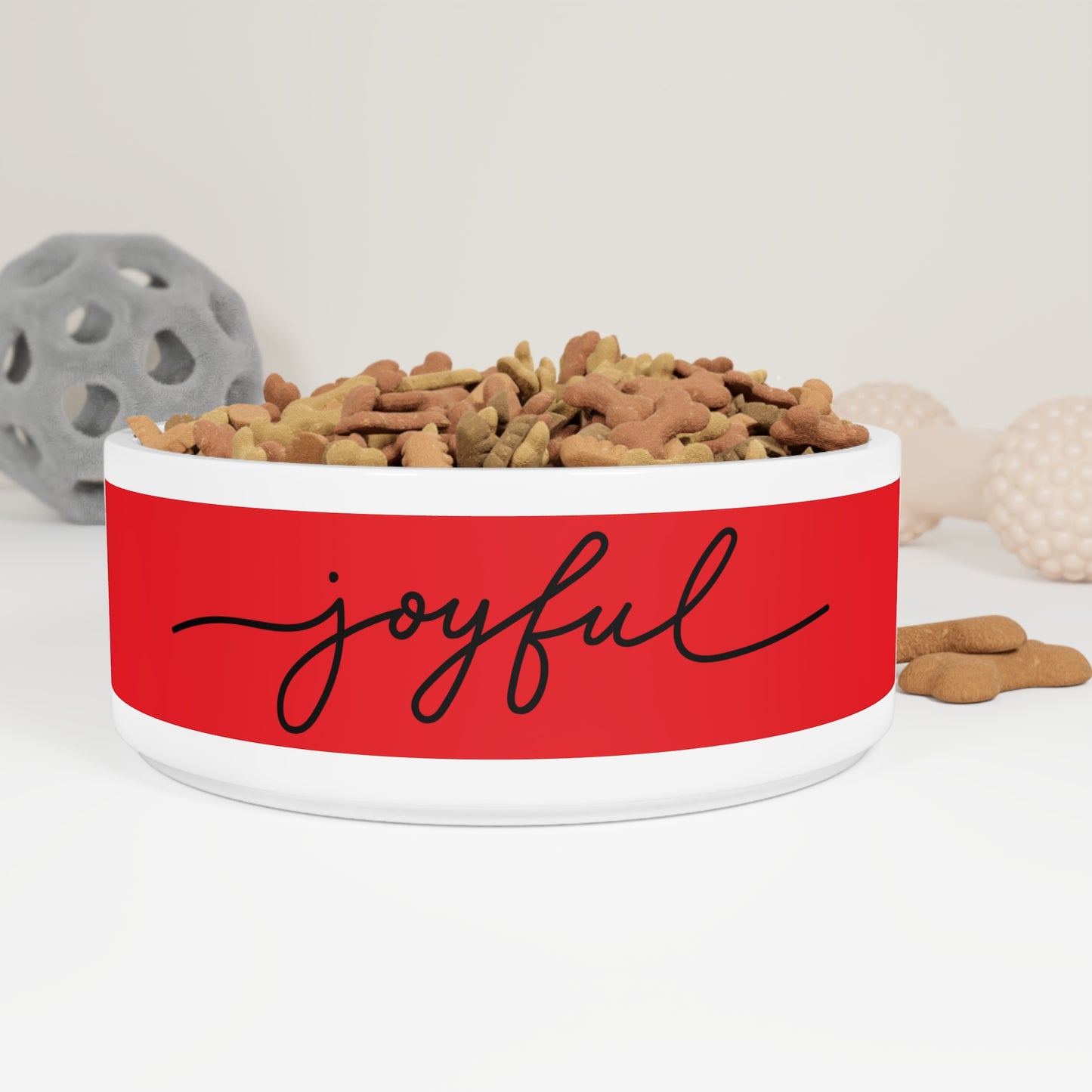 Joyful Bowl on Red