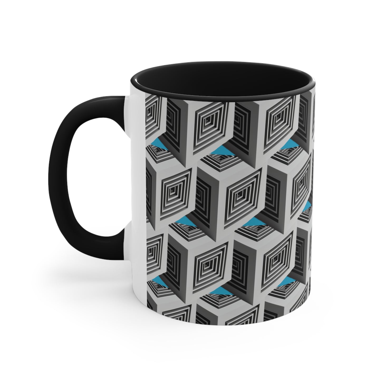 Geometric Cubes with Turquoise