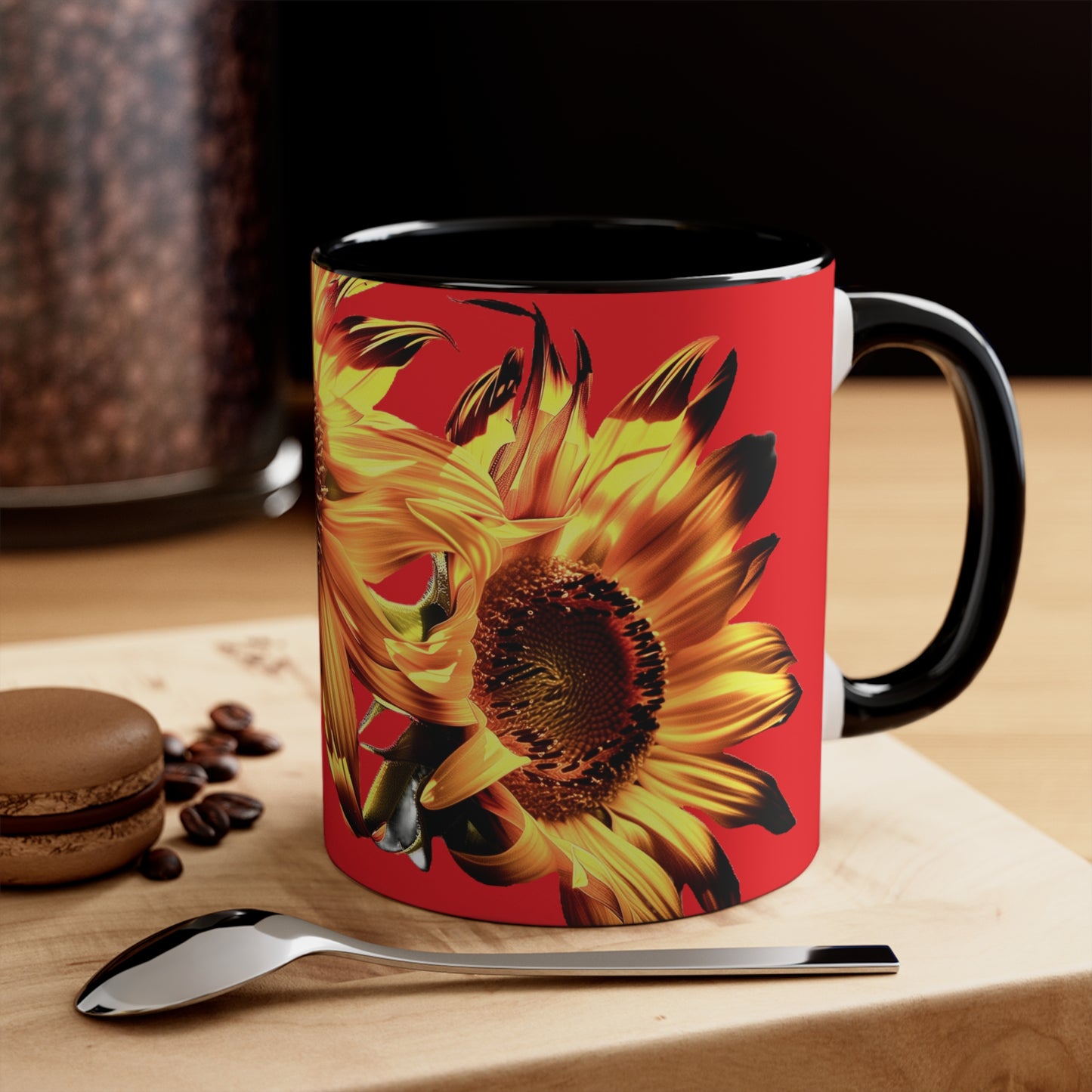 Sunflowers on Red