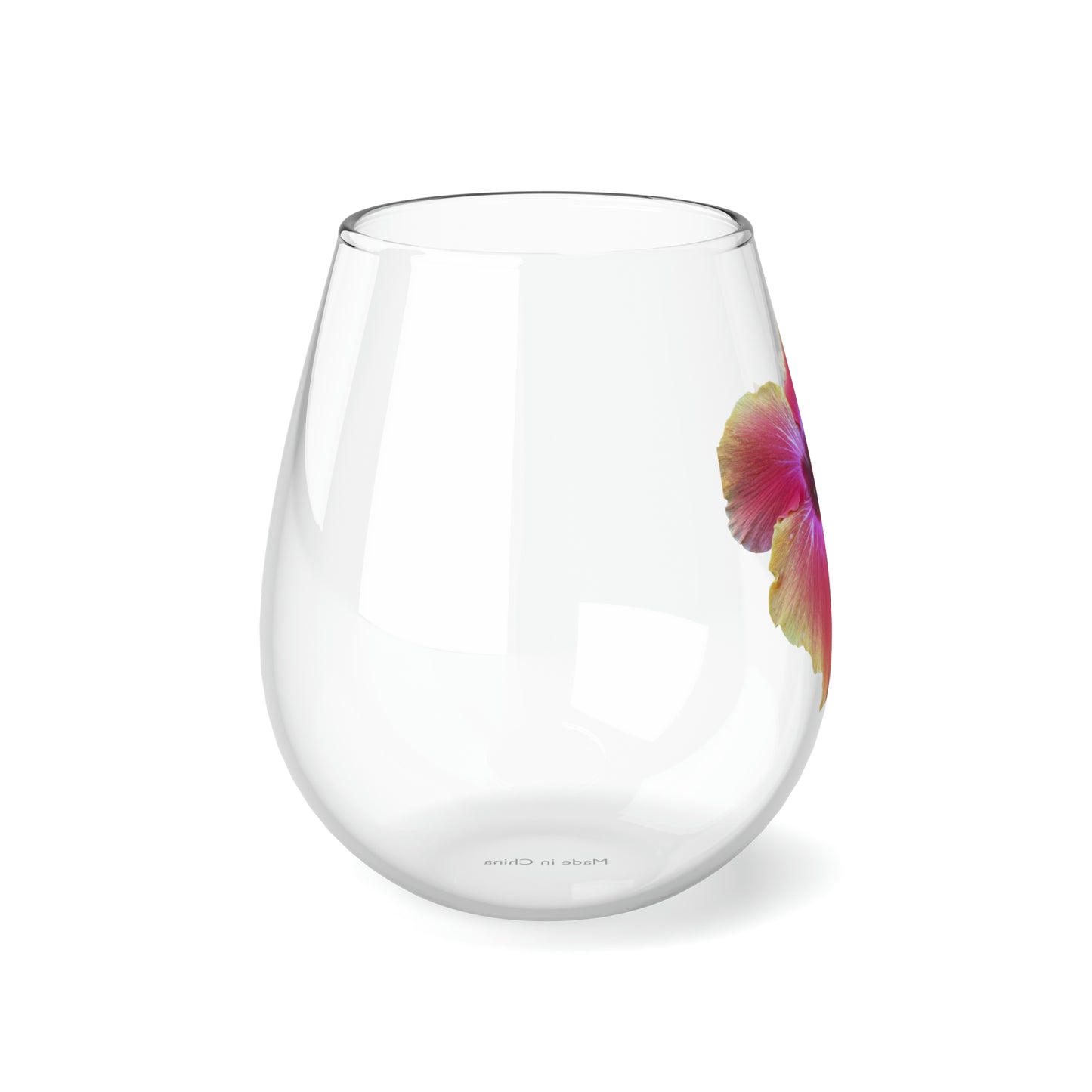 Luna Hibiscus Stemless Glass