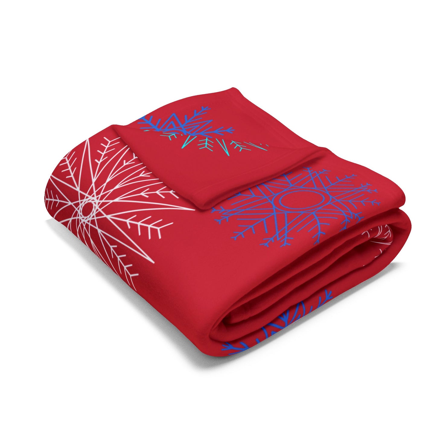 Let it Snow on Red Fleece Blanket