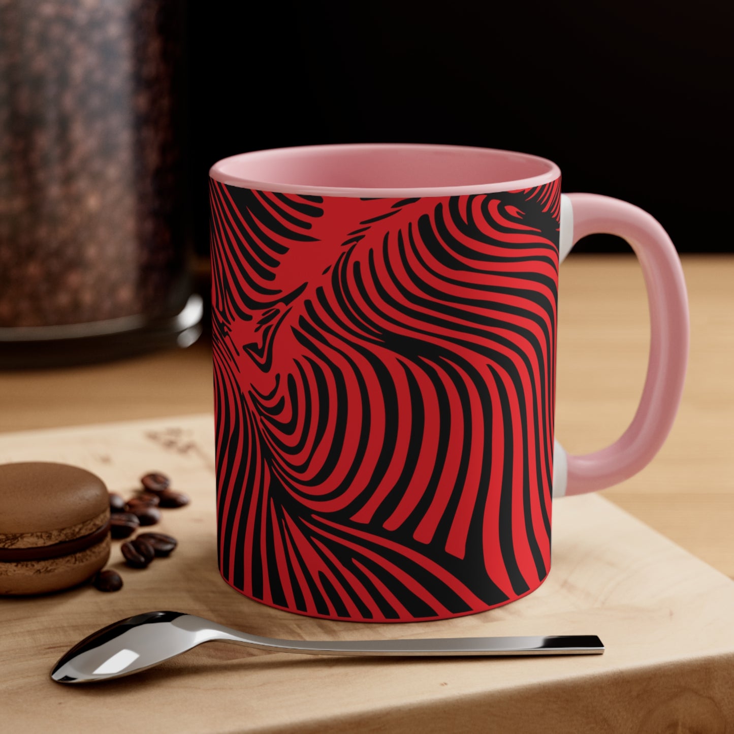 Zebra Swirl on Red