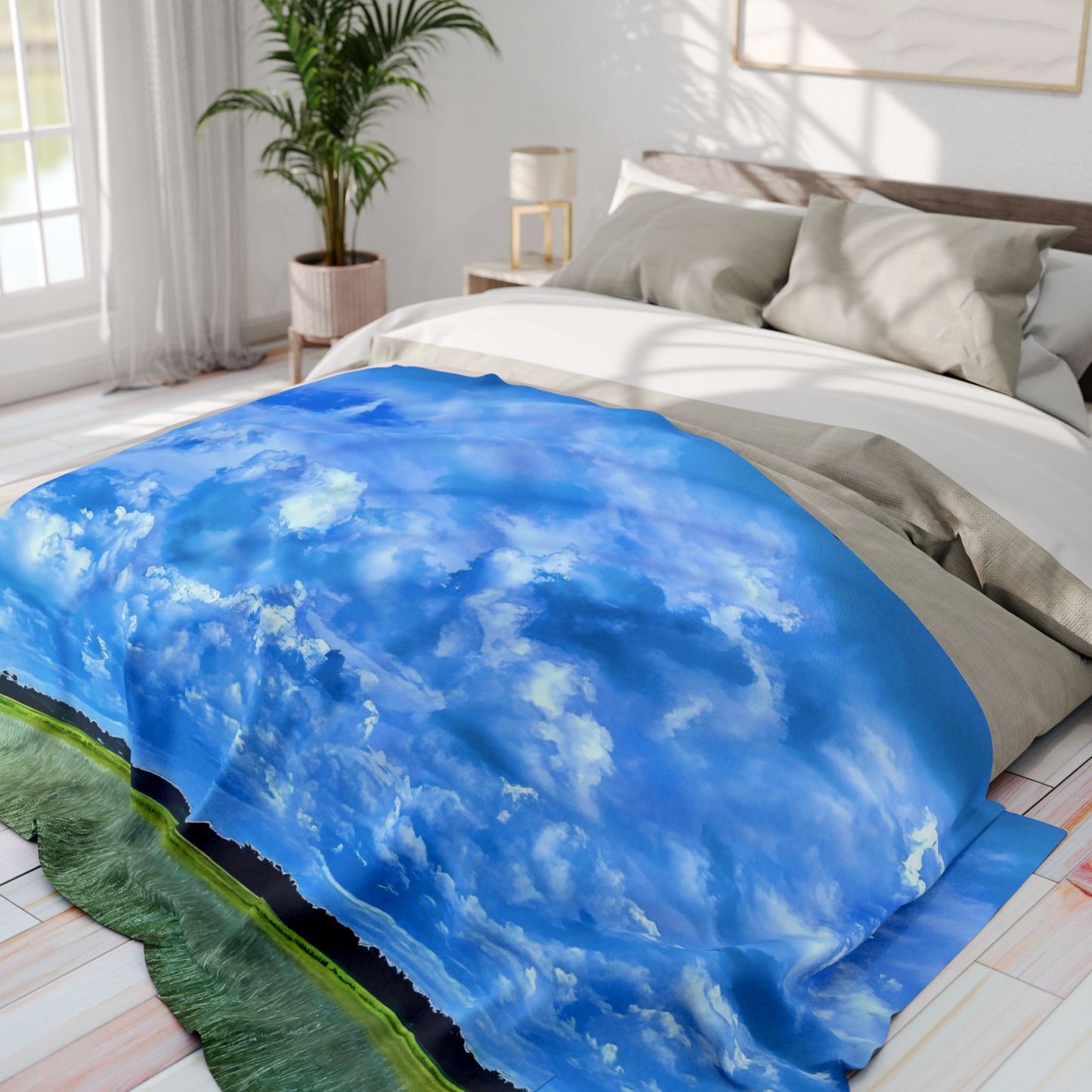 Marsh Cloudscape Fleece Blanket