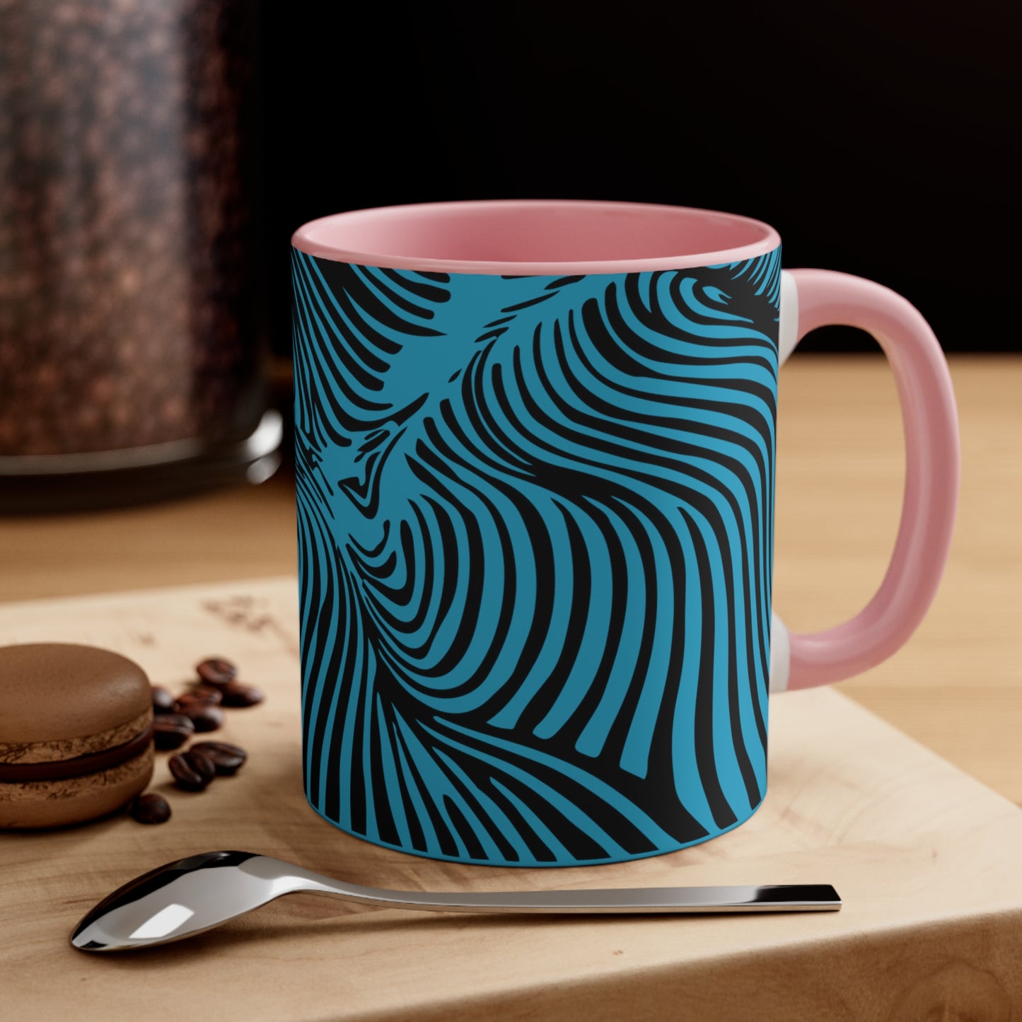 Zebra Swirl on Turquoise