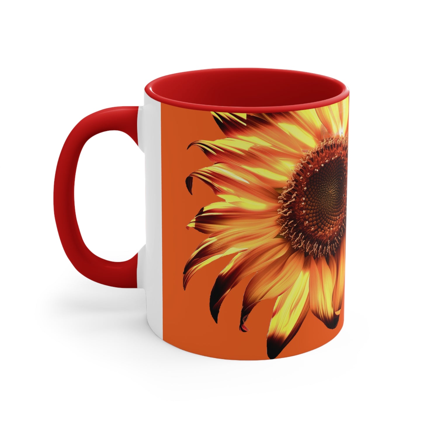 Sunflowers on Orange/ Red