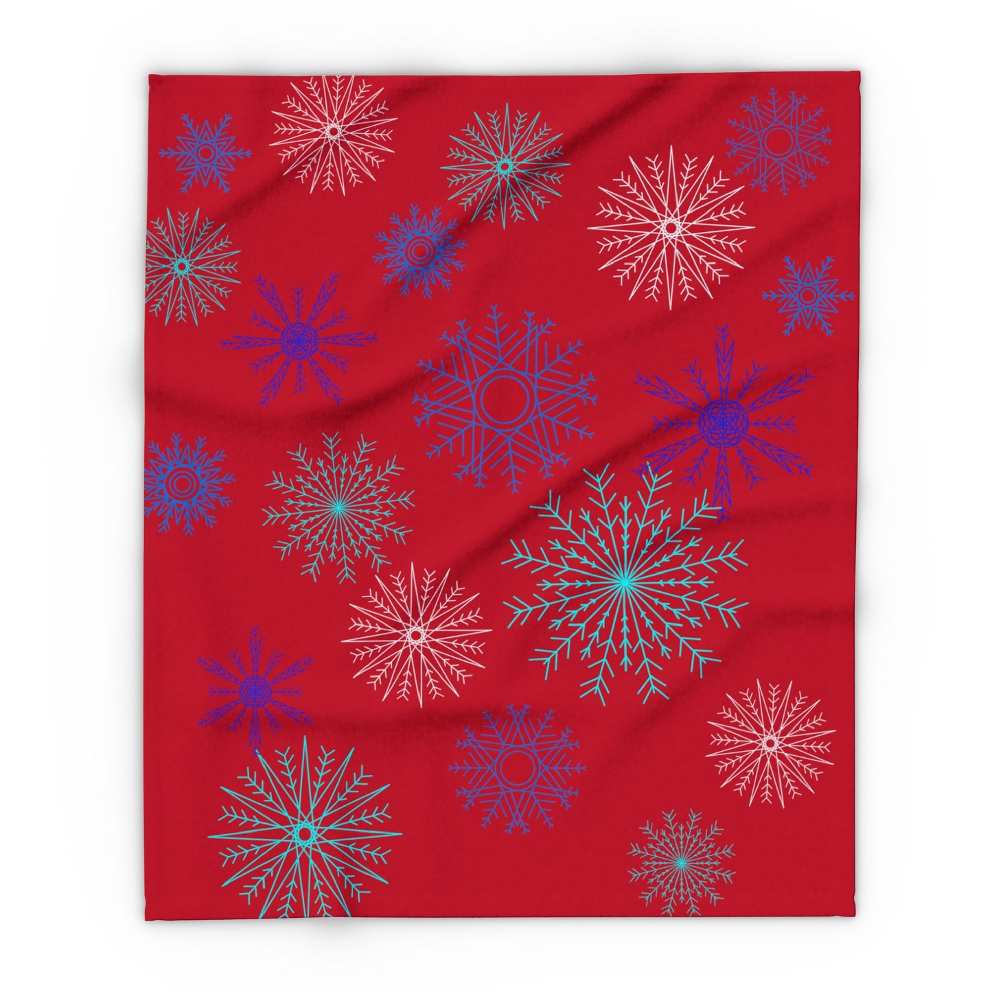 Let it Snow on Red Fleece Blanket