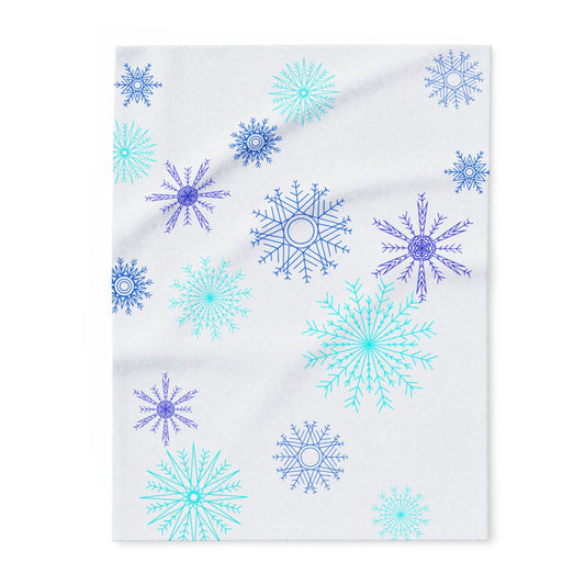 Let it Snow on White Fleece Blanket