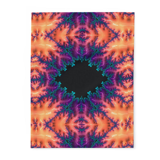 Fractal Marsh Fleece Blanket