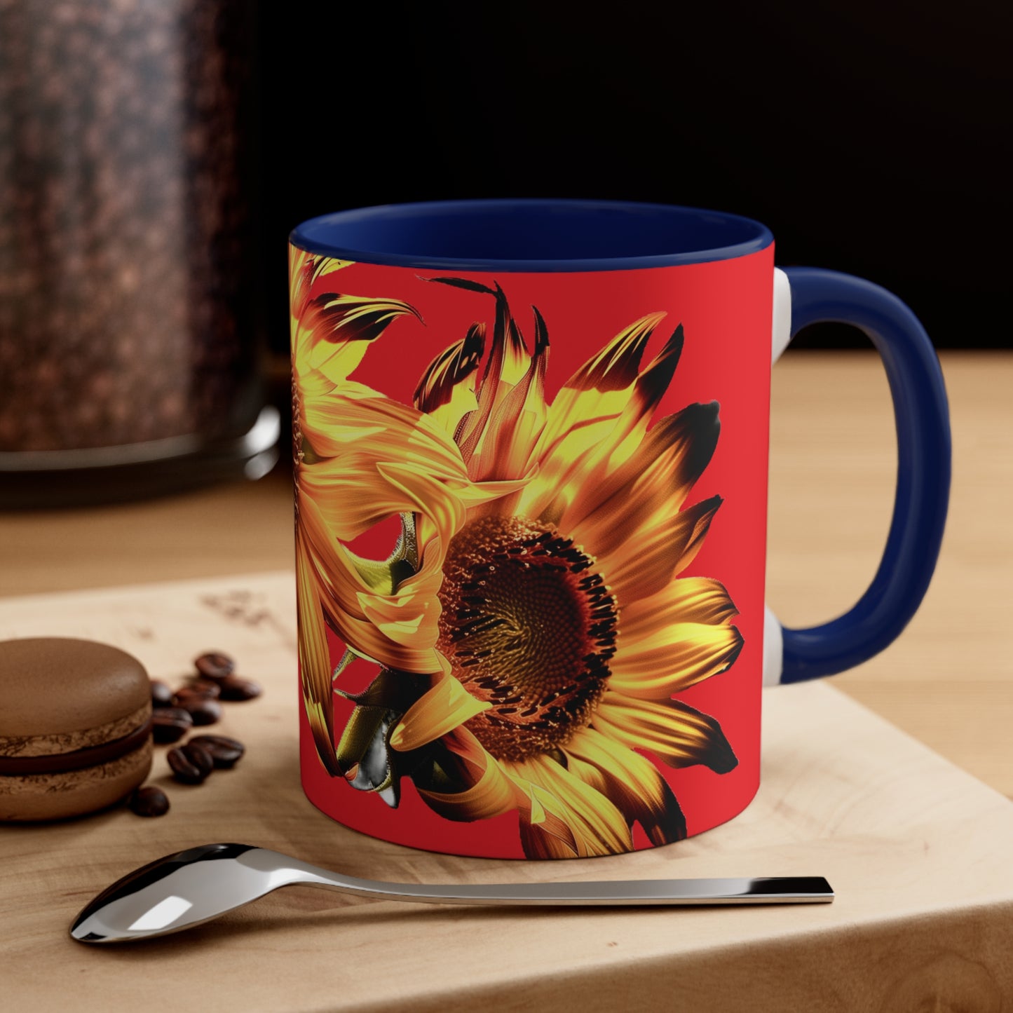 Sunflowers on Red