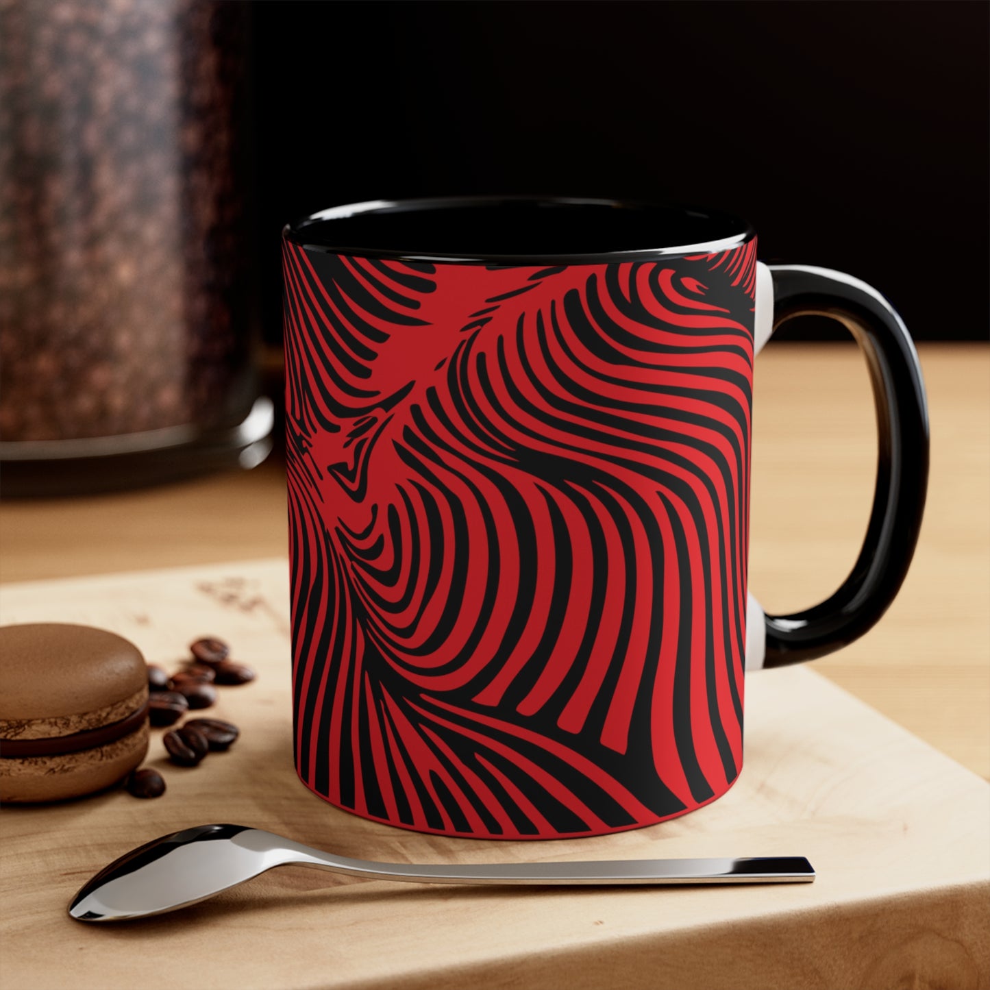 Zebra Swirl on Red