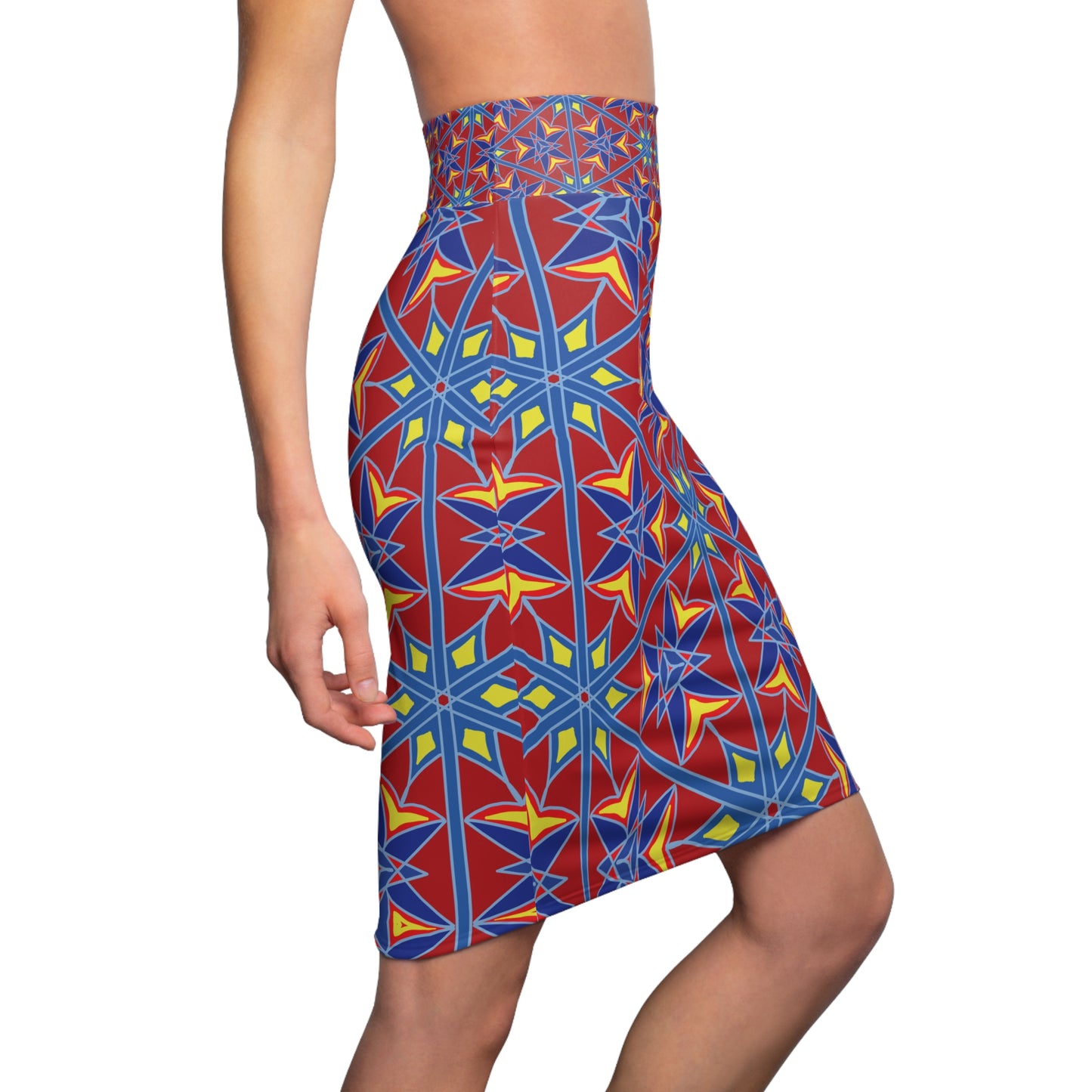 Kaleidoscope Sunrise Pencil Skirt