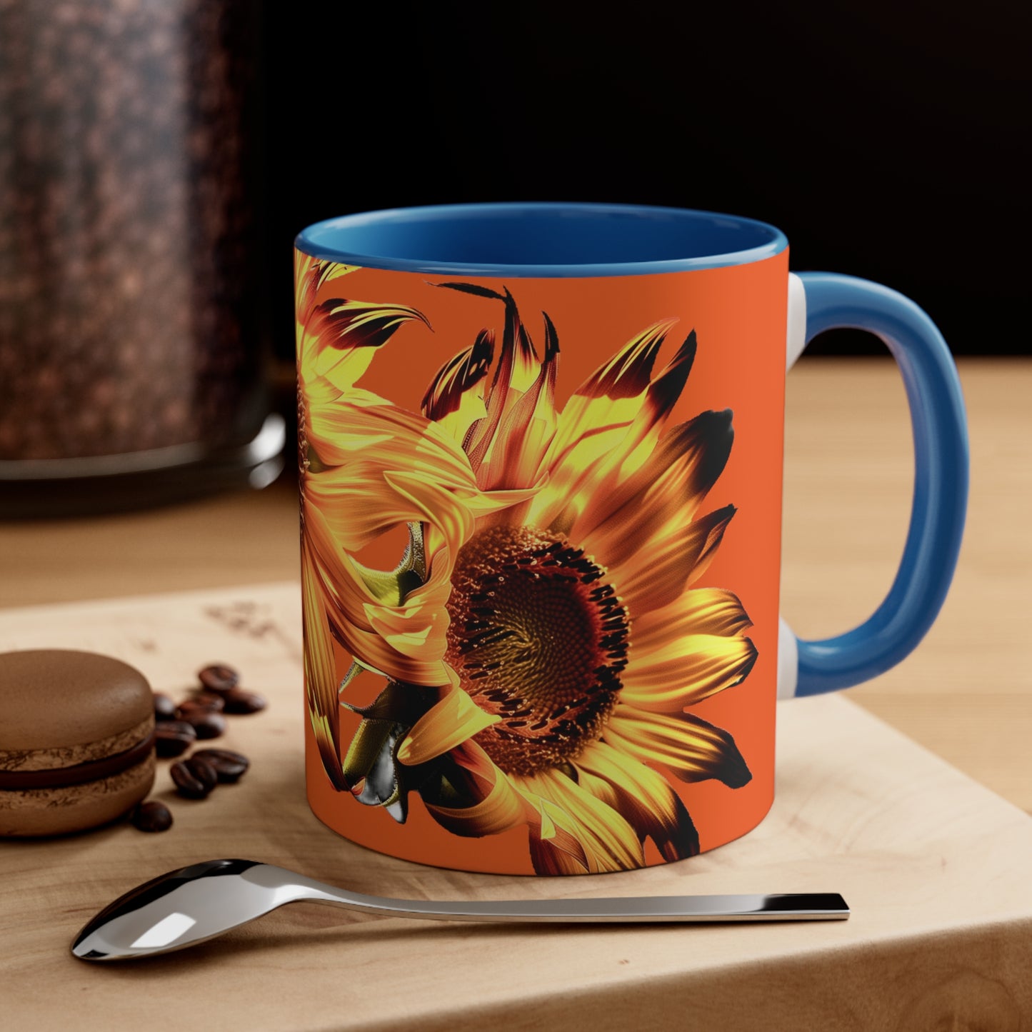 Sunflowers on Orange