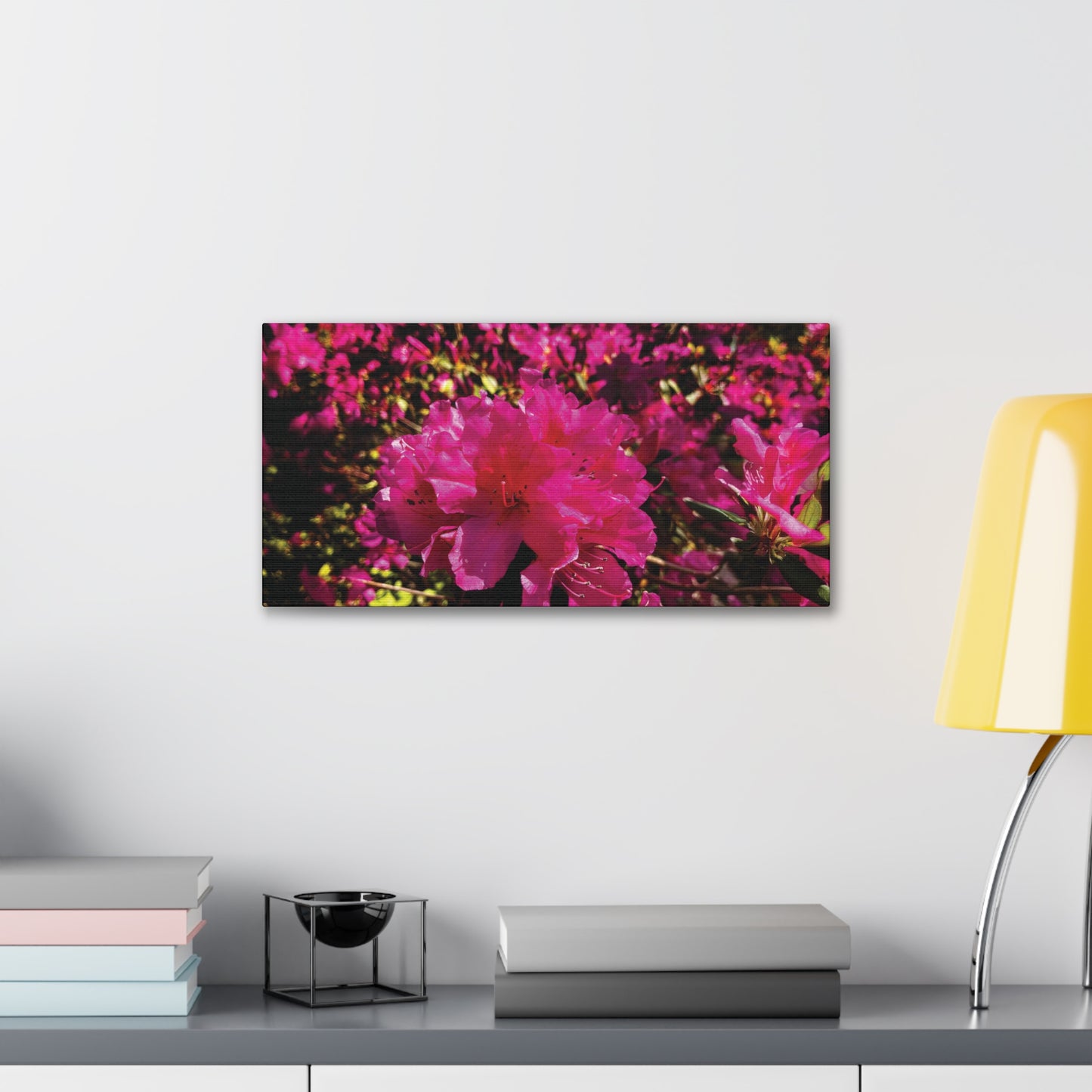 Pink Azaleas on Canvas