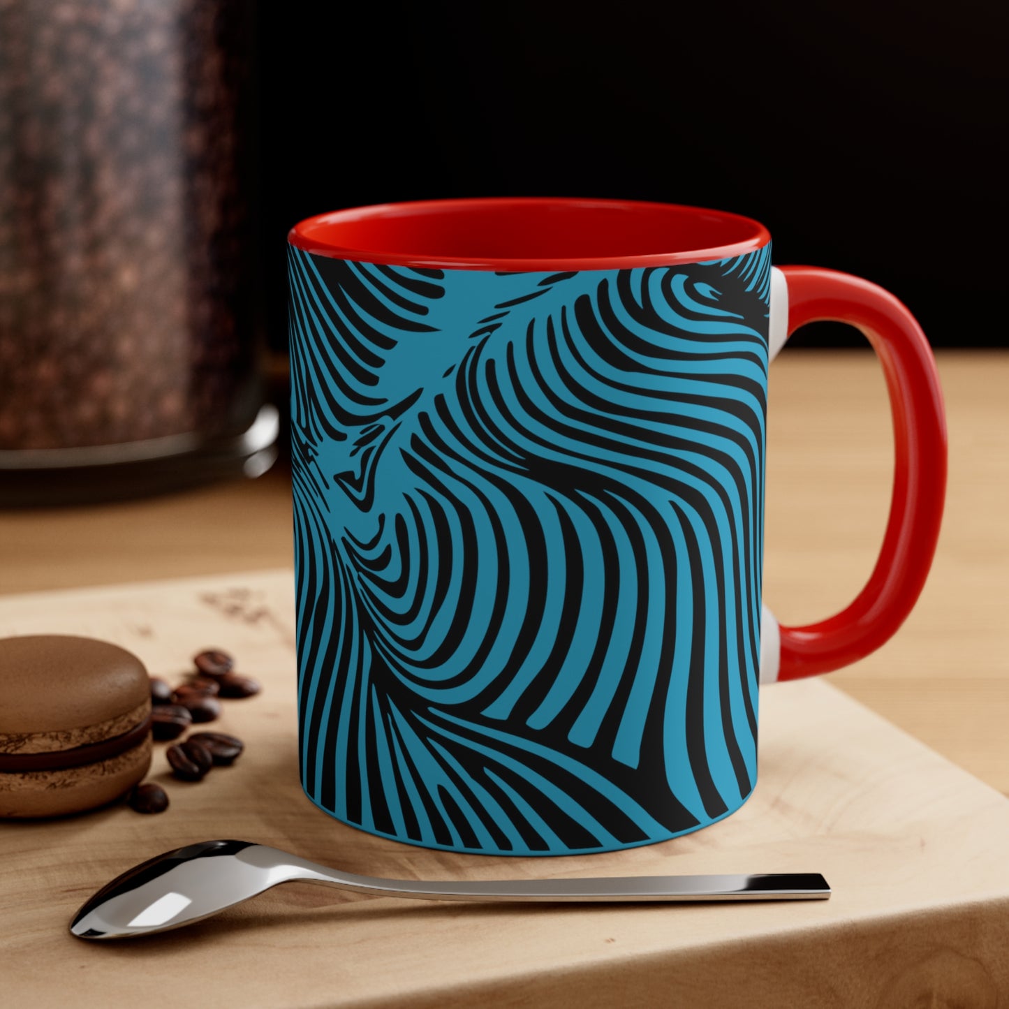 Zebra Swirl on Turquoise