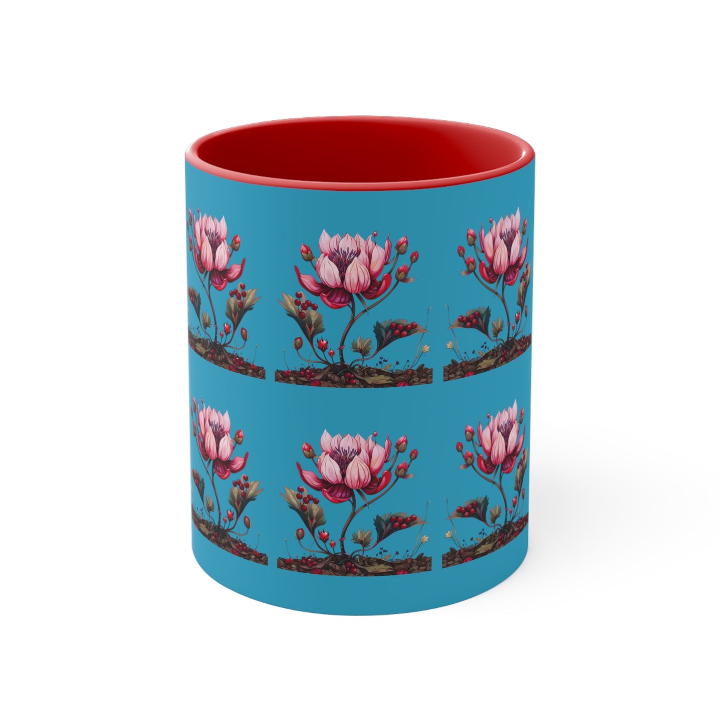 Pink Magnolia on Turquoise