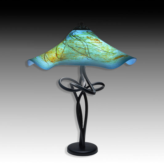 Spiral Lamp in Bay Blue