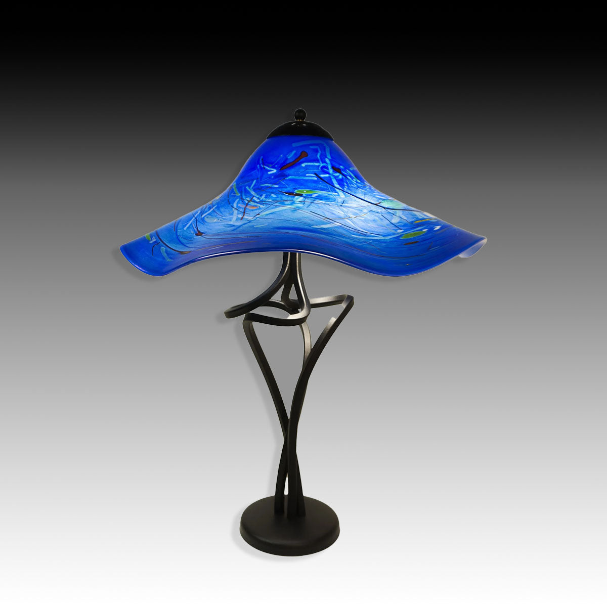 Spiral Lamp in Blue Danube