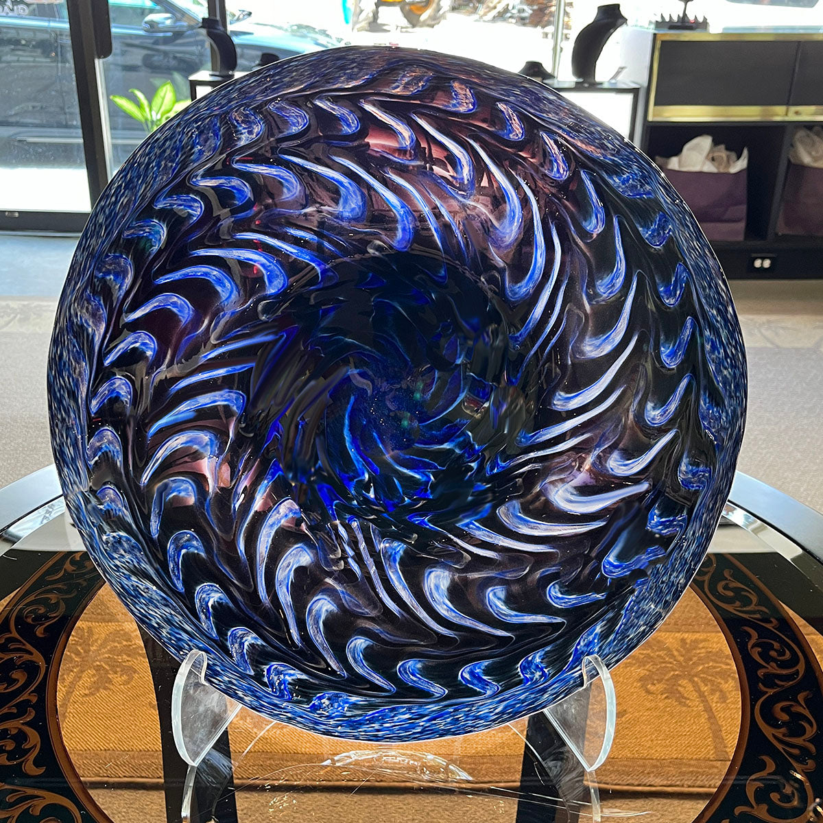 Wavy Bowl in Cobalt/Black