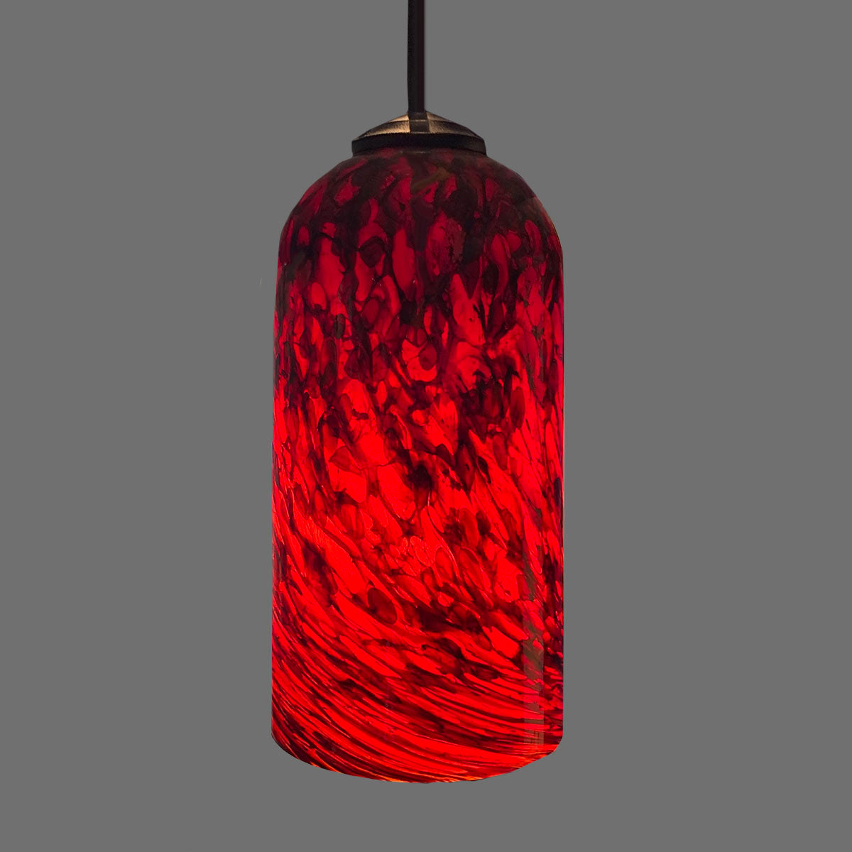 Cylinder Pendant in Red Stone