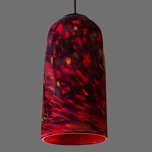 Pendant Cylinder in Red Stone