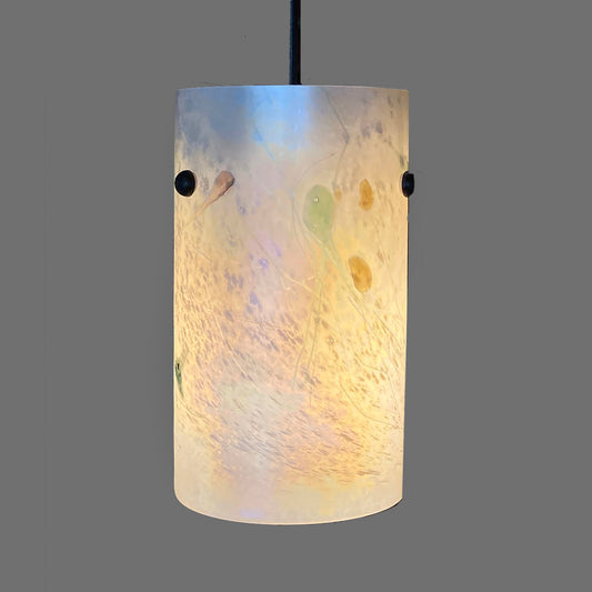 Open Cylinder Pendant in White Miro